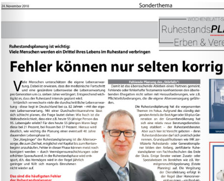 Fehler können nur selten korrigiert werden